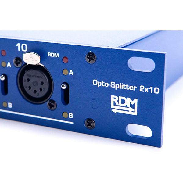 ProPlex Opto-Splitter 2x10 フロントDMX 出力ポート