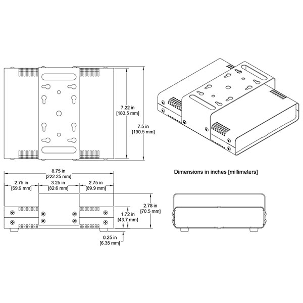 ProPlex Opto-Splitter Mini 1x5 Portable 外形図